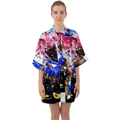 Smashed Butterfly 5 Quarter Sleeve Kimono Robe by bestdesignintheworld