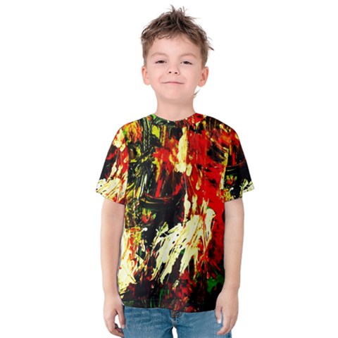 Sunset In A Desert Of Mexico 1 Kids  Cotton Tee by bestdesignintheworld