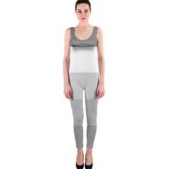 Elegant Shades Of Gray Stripes Pattern Striped One Piece Catsuit by yoursparklingshop