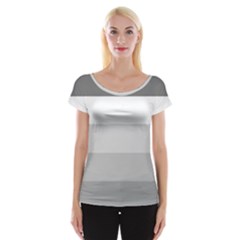 Elegant Shades Of Gray Stripes Pattern Striped Cap Sleeve Tops by yoursparklingshop