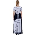 Drawing High Waist Short Sleeve Maxi Dress View2