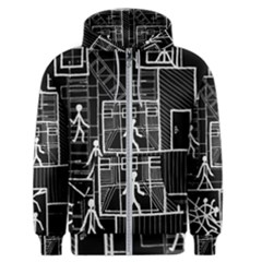 Drawing Men s Zipper Hoodie by ValentinaDesign