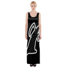 Drawing Maxi Thigh Split Dress by ValentinaDesign