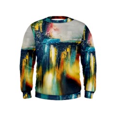 Art Painting Abstract Yangon Kids  Sweatshirt by Simbadda