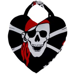 Pirate Skull Giant Heart Shaped Tote by StarvingArtisan