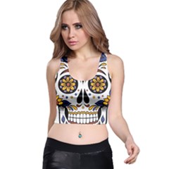 Sugar Skull Racer Back Crop Top by StarvingArtisan