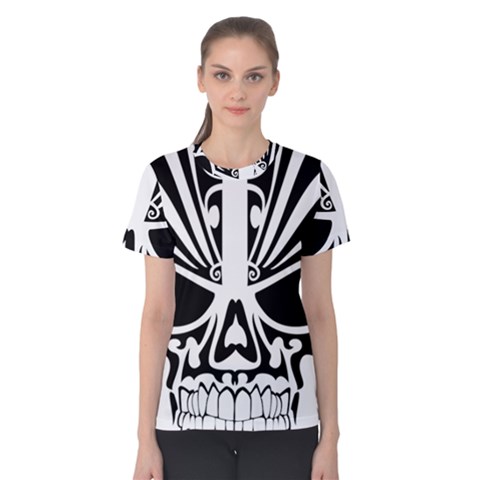 Tribal Sugar Skull Women s Cotton Tee by StarvingArtisan