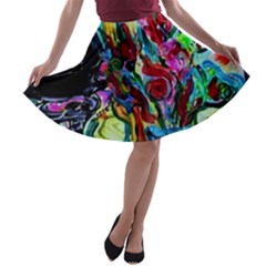 Still Life With Two Lamps A-line Skater Skirt by bestdesignintheworld