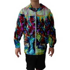 Still Life With Two Lamps Hooded Wind Breaker (kids) by bestdesignintheworld