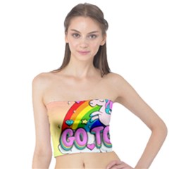 Go To Hell - Unicorn Tube Top by Valentinaart