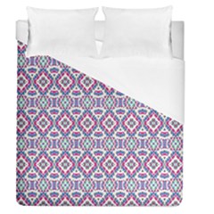 Colorful Folk Pattern Duvet Cover (queen Size) by dflcprints