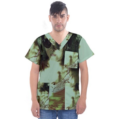 Selfy In A Shades Men s V-neck Scrub Top by bestdesignintheworld