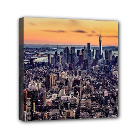 New York Skyline Architecture Nyc Canvas Travel Bag by Simbadda