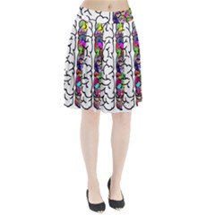 Brain Mind Anatomy Pleated Skirt by Simbadda