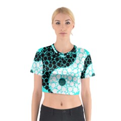 Yin Yang Eastern Asian Philosophy Cotton Crop Top by Simbadda