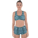 Turquoise Leopard print Racerback Boyleg Bikini Set View1