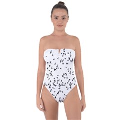 Flock Birds Animals Flying Tie Back One Piece Swimsuit by Simbadda