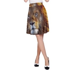 Fractalius Big Cat Animal A-line Skirt by Simbadda