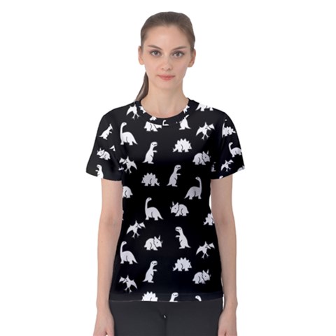 Dinosaurs Pattern Women s Sport Mesh Tee by Valentinaart