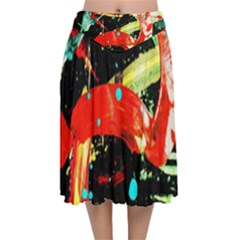 Enigma 2 Velvet Flared Midi Skirt by bestdesignintheworld