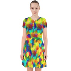 Colorful Watercolors Texture                                      Adorable In Chiffon Dress by LalyLauraFLM