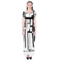 Black and White city Short Sleeve Maxi Dress View1