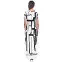 Black and White city Short Sleeve Maxi Dress View2