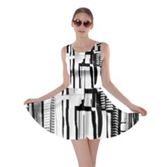 Black And White City Skater Dress by digitaldivadesigns