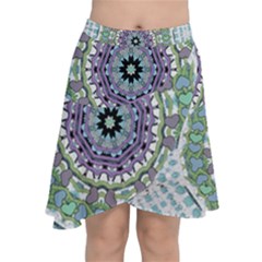 Hearts In A Decorative Star Flower Mandala Chiffon Wrap by pepitasart