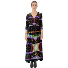 The Existence Of Neon Button Up Boho Maxi Dress by TheExistenceOfNeon2018