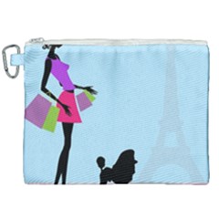 Woman Girl Lady Female Young Canvas Cosmetic Bag (xxl) by Nexatart