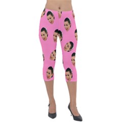 Crying Kim Kardashian Lightweight Velour Capri Leggings  by Valentinaart