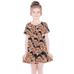 Crying Kim Kardashian Kids  Simple Cotton Dress by Valentinaart