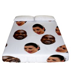 Crying Kim Kardashian Fitted Sheet (king Size) by Valentinaart