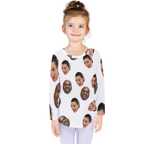 Crying Kim Kardashian Kids  Long Sleeve Tee by Valentinaart