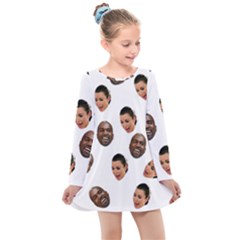 Crying Kim Kardashian Kids  Long Sleeve Dress by Valentinaart