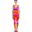 Swirl Orange Pink Abstract One Piece Catsuit View1