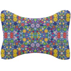 Colorful Flowers Seat Head Rest Cushion by LoolyElzayat