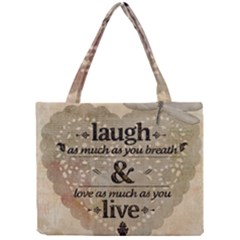 Motivational Calligraphy Grunge Mini Tote Bag by Sapixe