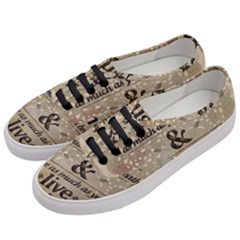 Motivational Calligraphy Grunge Women s Classic Low Top Sneakers by Sapixe