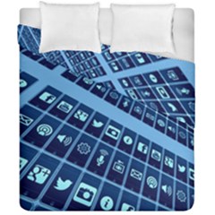 Mobile Phone Smartphone App Duvet Cover Double Side (california King Size) by Sapixe