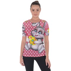 Illustration Rabbit Easter Short Sleeve Top by Sapixe