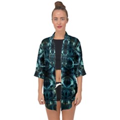 Abstract Fractal Magical Open Front Chiffon Kimono by Sapixe