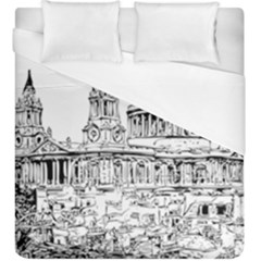 Line Art Architecture Church Duvet Cover (king Size) by Sapixe