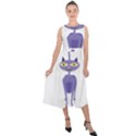 Cat Clipart Animal Cartoon Pet Midi Tie-Back Chiffon Dress View1