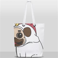 Pug Unicorn Dog Animal Puppy Full Print Rope Handle Tote (small) by Sapixe