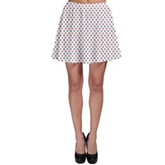 Usa Flag Red And Flag Blue Stars Skater Skirt by PodArtist