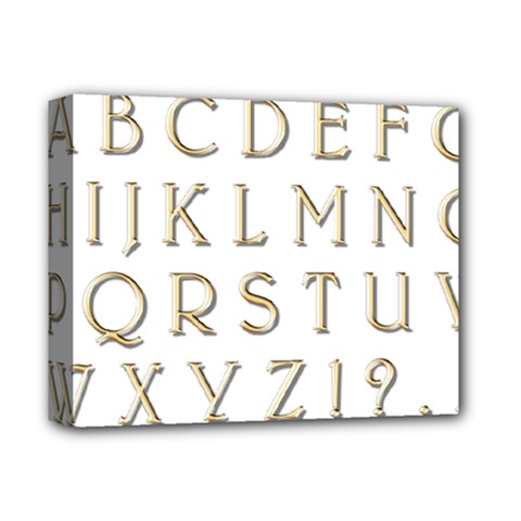 Letters Gold Classic Alphabet Deluxe Canvas 14  X 11  by Sapixe