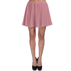 Usa Flag Red Blood Mini Gingham Check Skater Skirt by PodArtist