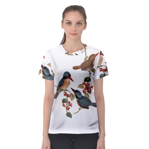 Bird Birds Branch Flowers Vintage Women s Sport Mesh Tee by Sapixe